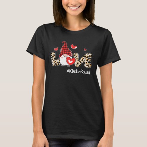 Love Kinder Squad Gnome Funny Teachers Valentines T_Shirt