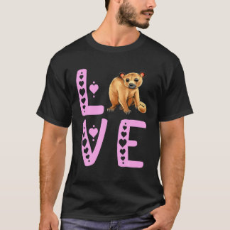Love Kinkajou Heart Kinkajou Lover Prehensile Anim T-Shirt