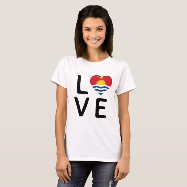 Love - Kiribati Flag T-Shirt (Front Full)