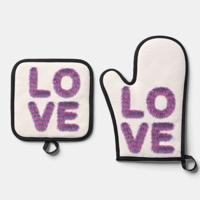 love Kitchen & Dining > Table & Kitchen Linens > O Oven Mitt & Pot Holder Set (Front)