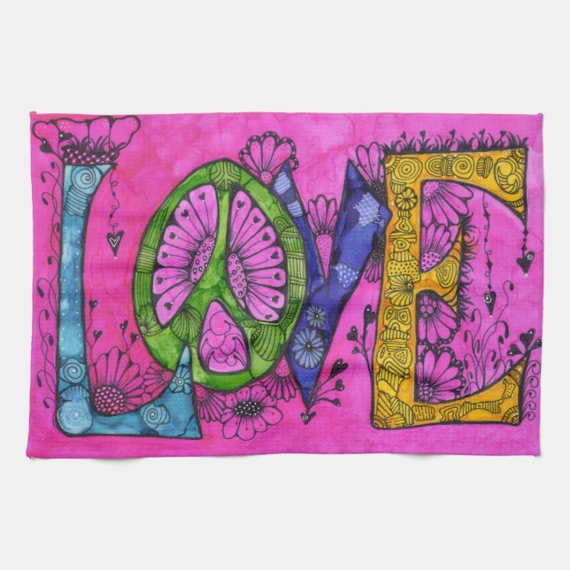 "Love" kitchen towel (Horizontal)