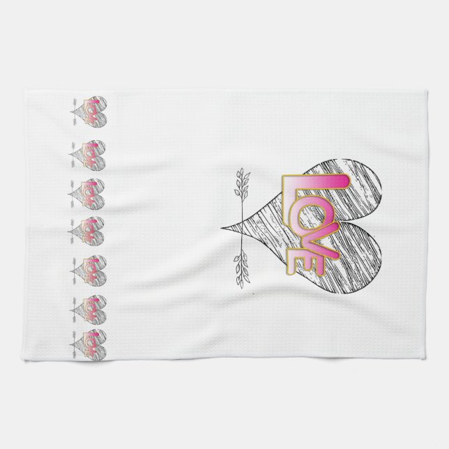 love kitchen towel (Horizontal)