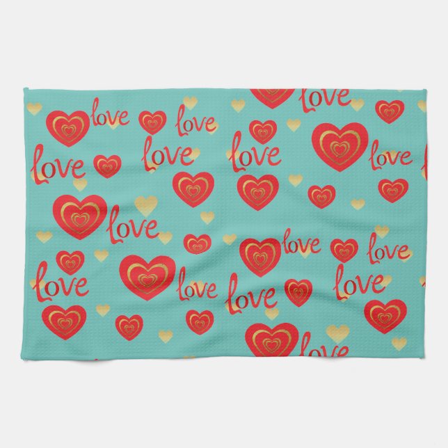 love kitchen towel (Horizontal)