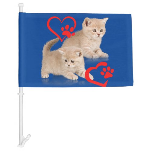 Love Kittens Car Flag