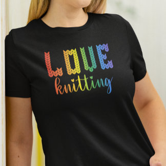 Love Knitting Colorful Cute T-Shirt