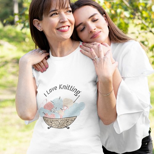 Love Knitting Yarn Bowl T_Shirt