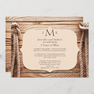 Love Knot 5th Wedding Anniversary Invitation