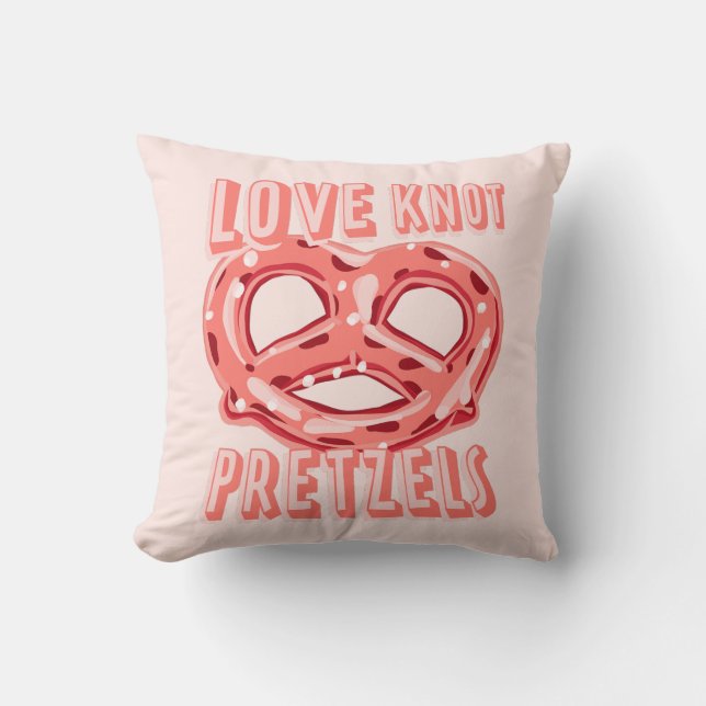 Love Knot Pretzel Throw Pillow (Front)