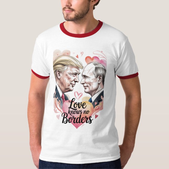 Love Knows No Border Valentine Tee (Front)