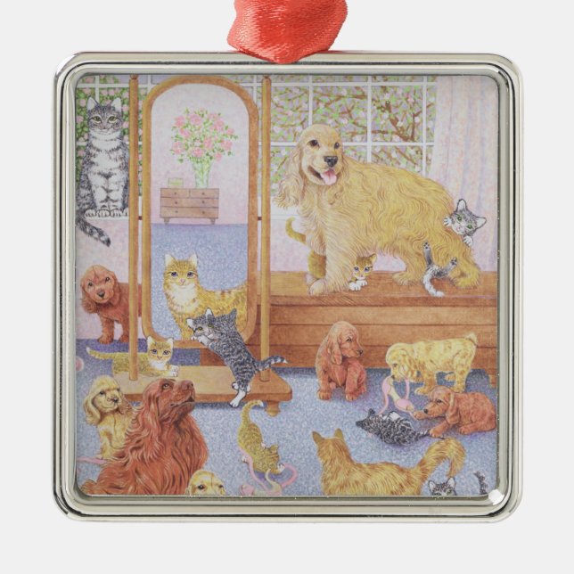 Love knows no bounds metal ornament (Front)