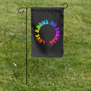 Love Knows No Bounds Rainbow Circle LGBTQ+ Garden Flag