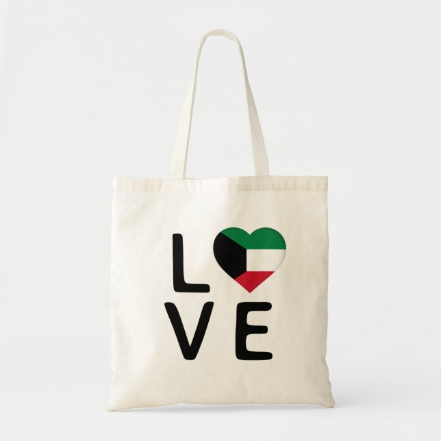 Love - Kuwait Flag Tote Bag (Front)