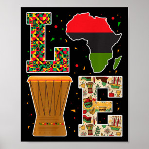 Love Kwanzaa Kinara Celebration African Heritage G Poster
