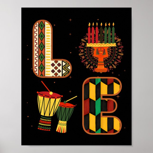 Love Kwanzaa Seven Principles Of Kwanzaa Happy Kwa Poster (Front)