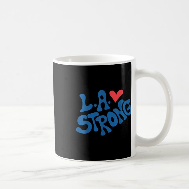 Love La Heart Los Angeles Strong Supportive  Coffee Mug (Right)