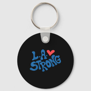 Love La Heart Los Angeles Strong Supportive  Keychain
