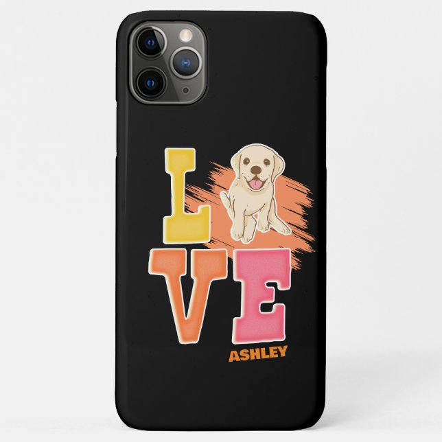 Love Labrador Retriever Cute Dog Dad Dog Mom Case-Mate iPhone Case (Back)