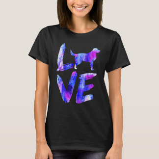 Love Labrador Retriever Watercolor Blue Dog Mom Da T-Shirt
