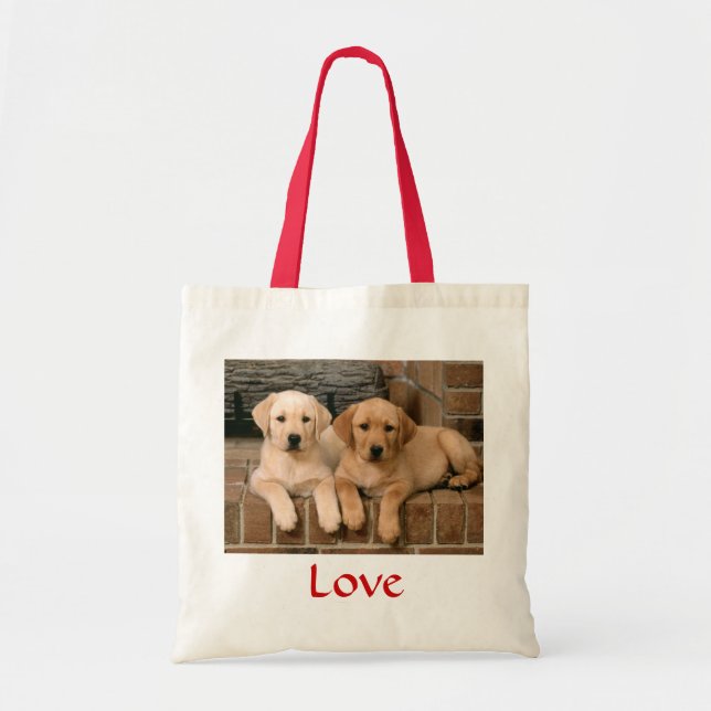 Love Labrador Retrievers Puppies Canvas Tote Bag (Front)