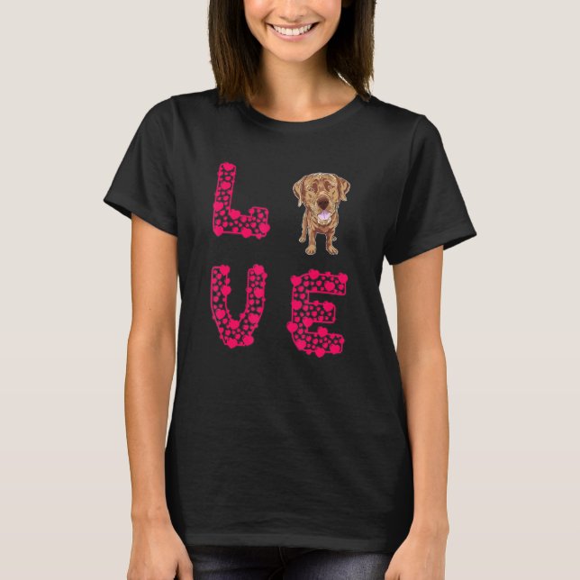 Love Labradors Chocolate Lab Labrador T-Shirt (Front)