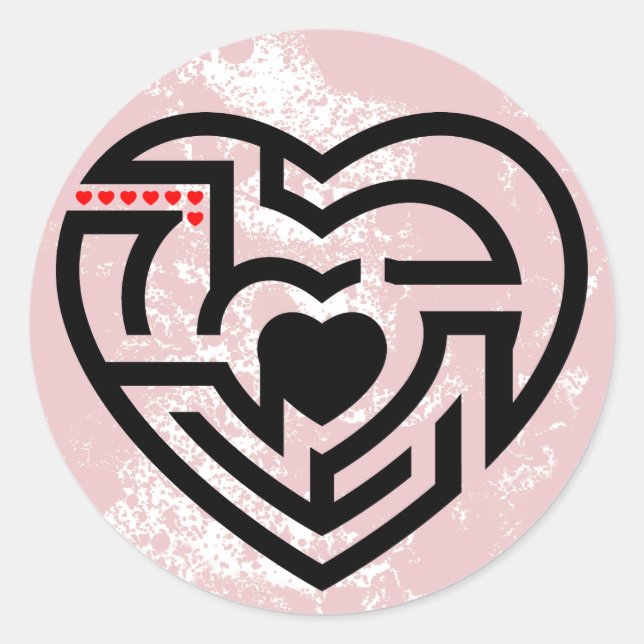 love labyrinth classic round sticker (Front)