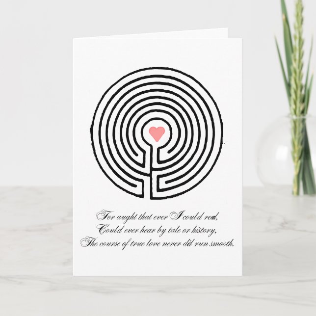 Love labyrinth - Valentine's Day Holiday Card (Front)