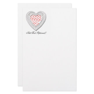 Love Laced Heart Shaped Photo Frame Stationery
