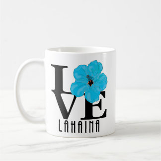 LOVE Lahaina Blue Hibiscus 11oz Coffee Mug