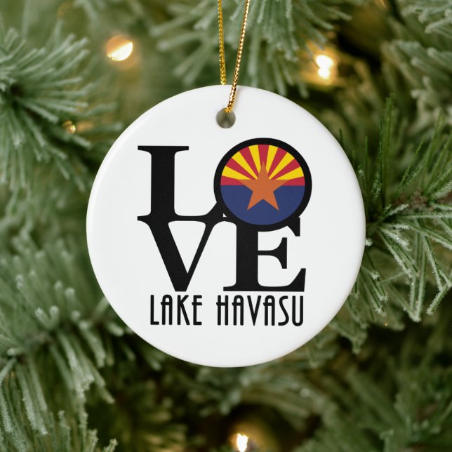 LOVE Lake Havasu Ceramic Ornament (Tree)