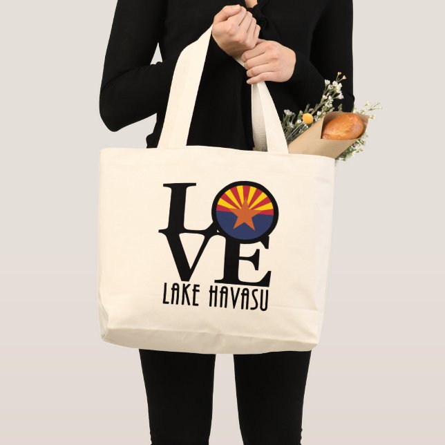 LOVE Lake Havasu Large Tote Bag (Front (Product))