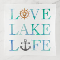 Love Lake Life Watercolor Typography Trinket Tray