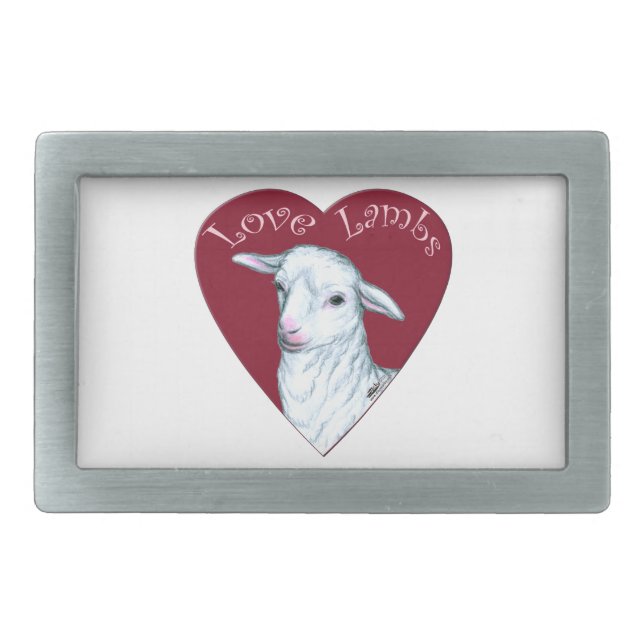 Love Lambs Belt Buckle (Front)