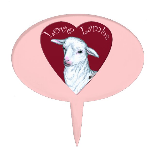 Love Lambs Cake Topper (Front)