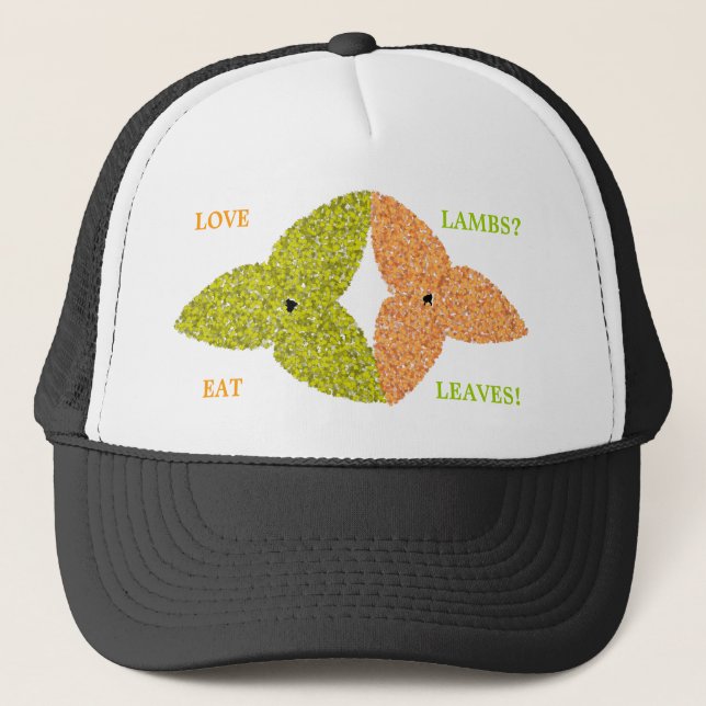 Love Lambs Eat Leaves Hat (Front)