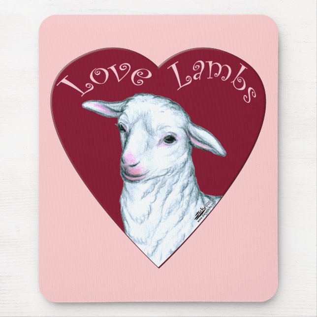 Love Lambs Mouse Pad (Front)