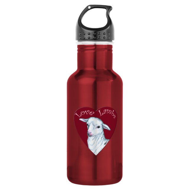 Love Lambs Water Bottle (Front)