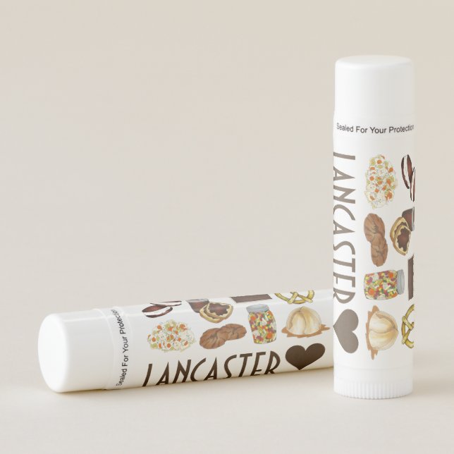 Love Lancaster PA Pennsylvania Dutch Amish Foods Lip Balm (Front)