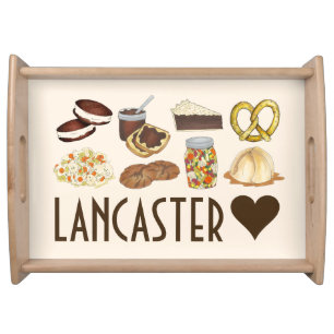 Love Lancaster PA Pennsylvania Dutch Amish Foods Serving Tray