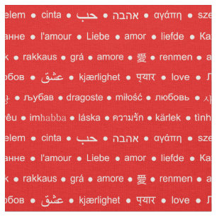 love languages valentine fabric