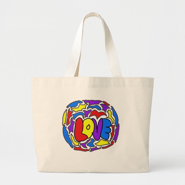 Love Large Tote Bag (Front)