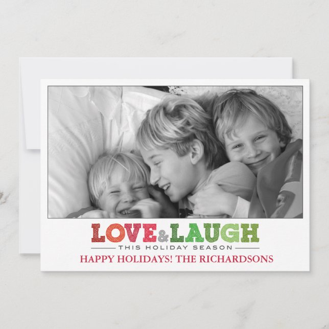 Love + Laugh Holiday Card (Front)