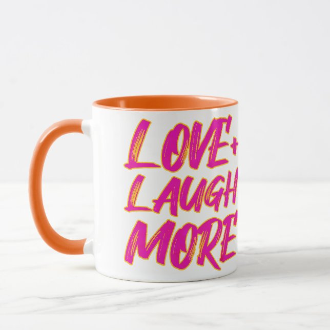 love + laugh more mug (Left)
