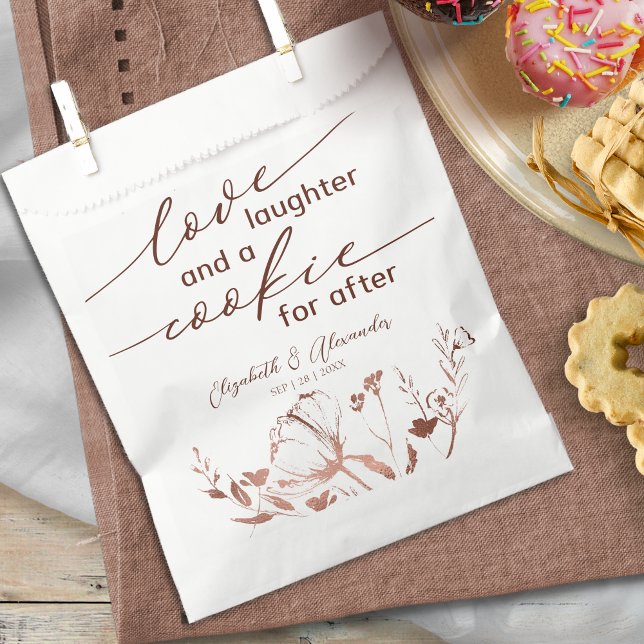 Love Laughter and a Cookie for After Wedding Favor Bag (Creator Uploaded)