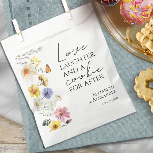 Love Laughter and a Cookie for After  Wedding Favor Bag