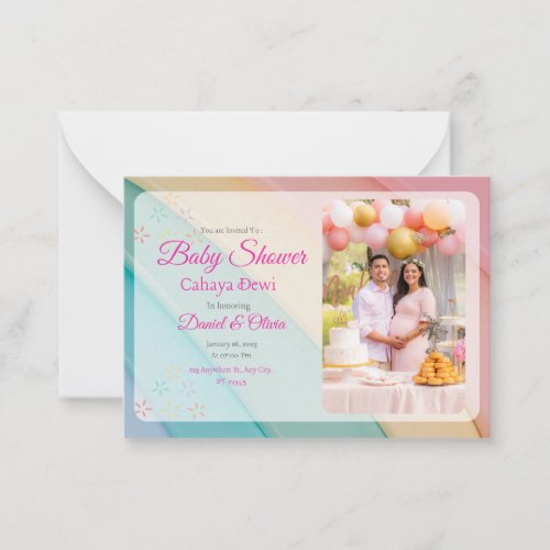 Love Laughter and a New Baby Note Card