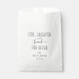 Love, Laughter and a Snack for After Favor Bag