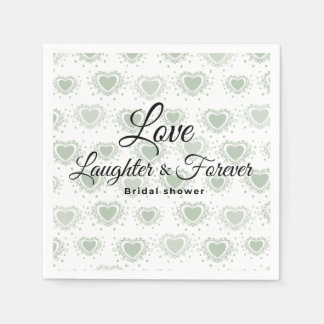 Love laughter and forever paper napkins