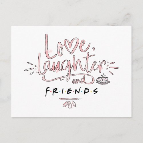 Love Laughter and FRIENDS Invitation Postcard