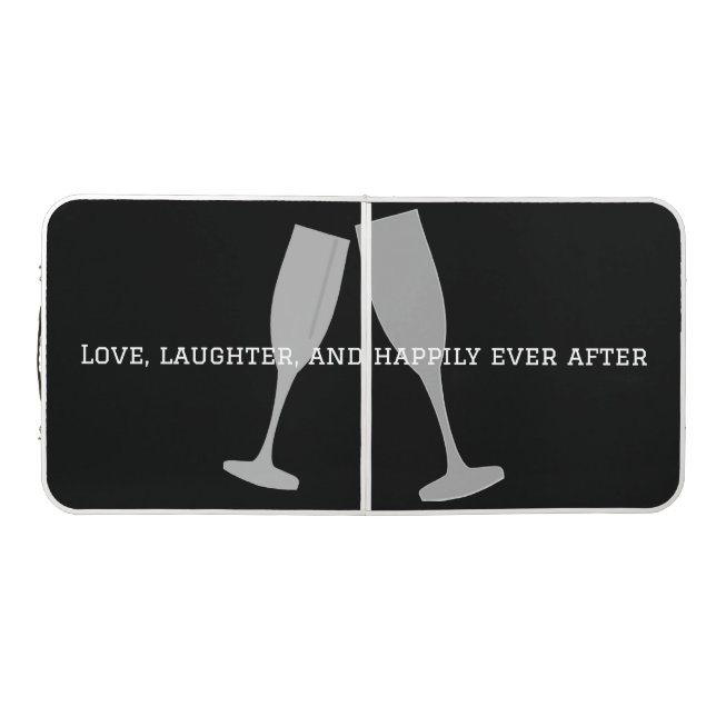 Love, Laughter, and Happily Ever After Beer Pong Table (Top)