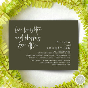 Love, Laughter and Happily ever after, Elopement I Invitation